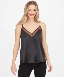 Spanx Shop All Clothing Satin Mesh V-Neck Cami