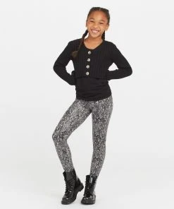 Spanx Girls Faux Leather Snake Shine Leggings