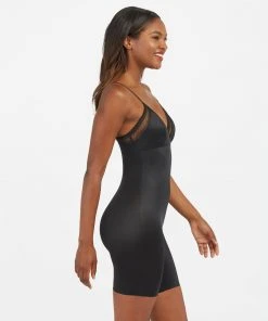 Spanx Spotlight On Lace Satin Mid-Thigh Bodysuit