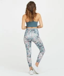 Spanx New Arrivals Booty Boost Active Splatter Floral ⅞ Leggings