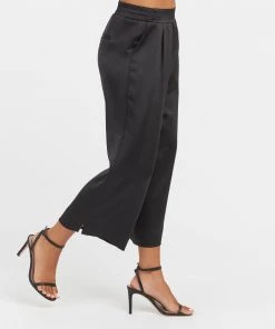 Spanx Shop All Clothing Satin Cropped Wide Leg Pant