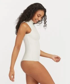 Spanx Suit Yourself Ribbed Mock Neck Sleeveless Bodysuit
