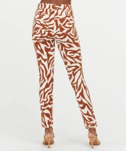 Spanx New Arrivals On-the-Go Printed Ankle Slim Straight Pant