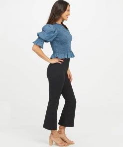 Spanx Shop All Clothing The Perfect Black Pant, Cropped Flare