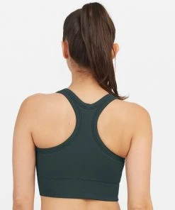 Spanx Seamless Sculpt Chevron Ribbed Longline Medium Impact Sports Bra