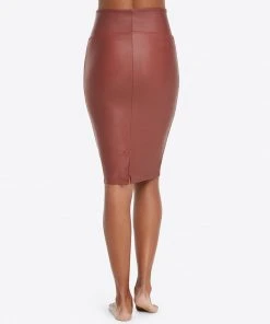 Spanx Faux Leather Pencil Skirt