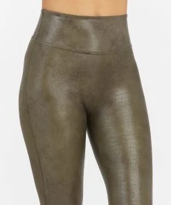 Spanx Faux Leather Croc Shine Leggings 21 Spanx Faux Leather Croc Shine Leggings