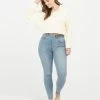 Spanx Back In Stock Ankle Skinny Jeans, Light Vintage Wash 1 Spanx Back In Stock Ankle Skinny Jeans, Light Vintage Wash
