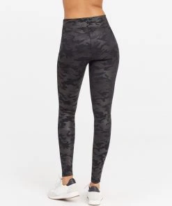 Spanx Faux Leather Camo Leggings