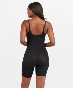 Spanx Power Open-Bust Mid-Thigh Bodysuit Shop All Shapewear