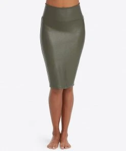 Spanx Faux Leather Pencil Skirt