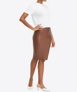 Spanx Faux Leather Pencil Skirt