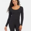 Spanx Luxe Essentials Long Sleeve Mid-Thigh Bodysuit 1 Spanx Luxe Essentials Long Sleeve Mid-Thigh Bodysuit
