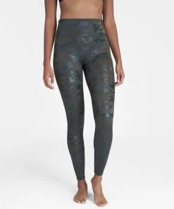 Spanx Faux Leather Camo Leggings