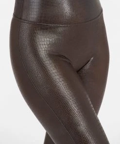 Spanx Faux Leather Croc Shine Leggings