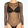 Spanx® Sheer Fashion Mesh Thong Bodysuit