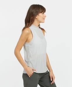 Spanx Go Lightly Ribbed Mock Neck Tank Shop All Activewear