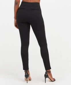 Spanx Shop All Clothing The Perfect Black Pant, Ankle Sequin Tuxedo Skinny