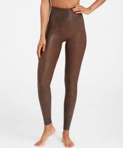Spanx Faux Leather Snakeskin Leggings