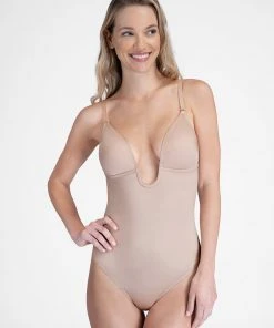 Spanx Shop All Shapewear Suit Your Fancy Plunge Low-Back Thong Bodysuit