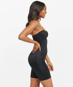 Spanx Suit Your Fancy Strapless Cupped Mid-Thigh Bodysuit Bodysuits
