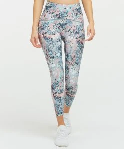 Spanx New Arrivals Booty Boost Active Splatter Floral ⅞ Leggings