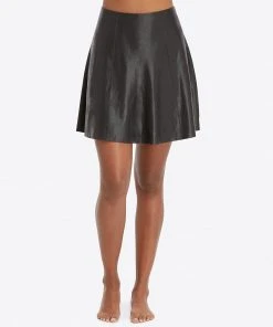 Spanx Faux Leather Skater Skirt Shop All Clothing